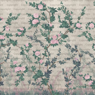 Midnight Rose Garden Vintage Charm Wallpaper Mural