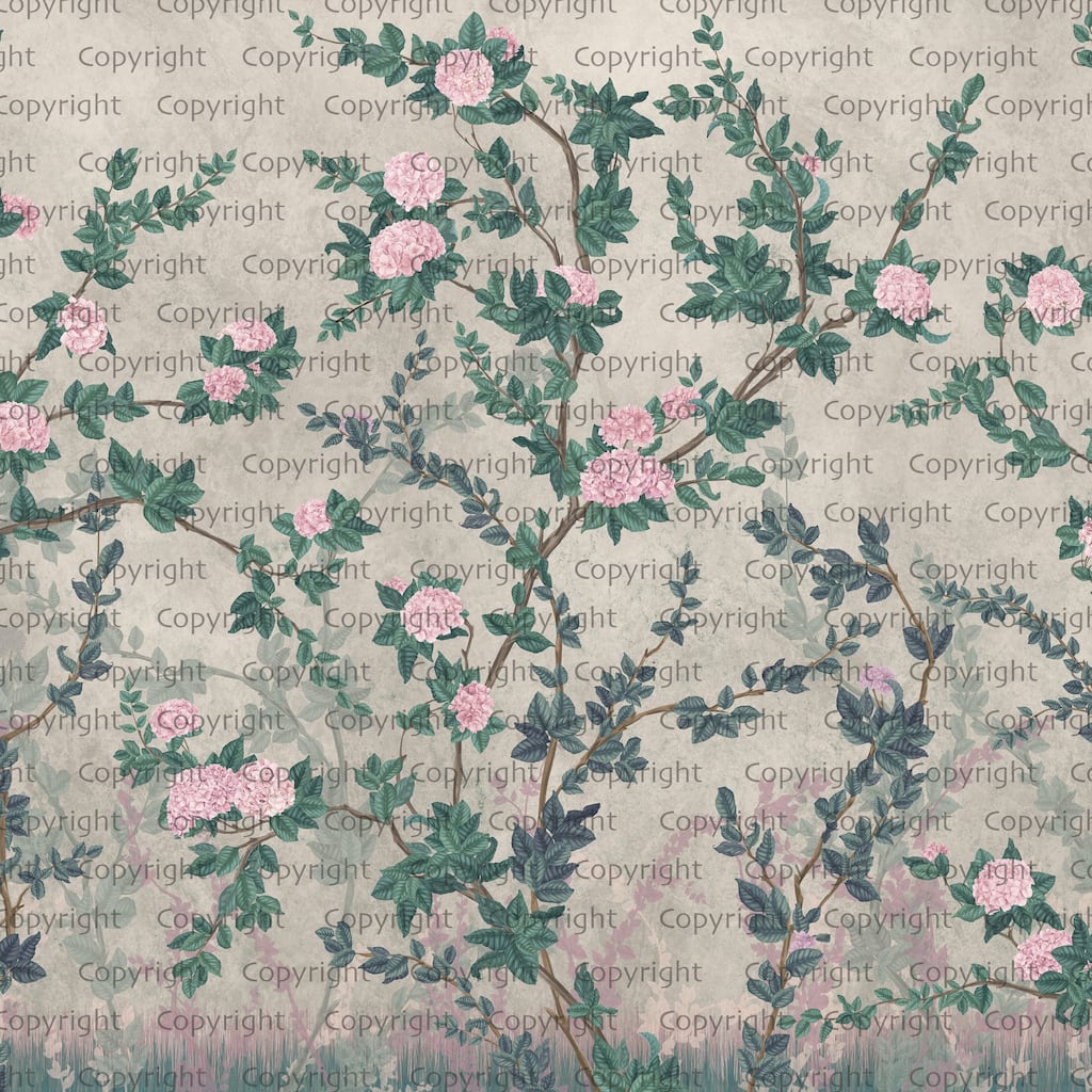 Midnight Rose Garden Vintage Charm Wallpaper Mural