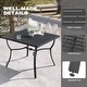 preview thumbnail 14 of 16, Outdoor Patio Aluminum Dining Set with Cushions, Black and Beige
