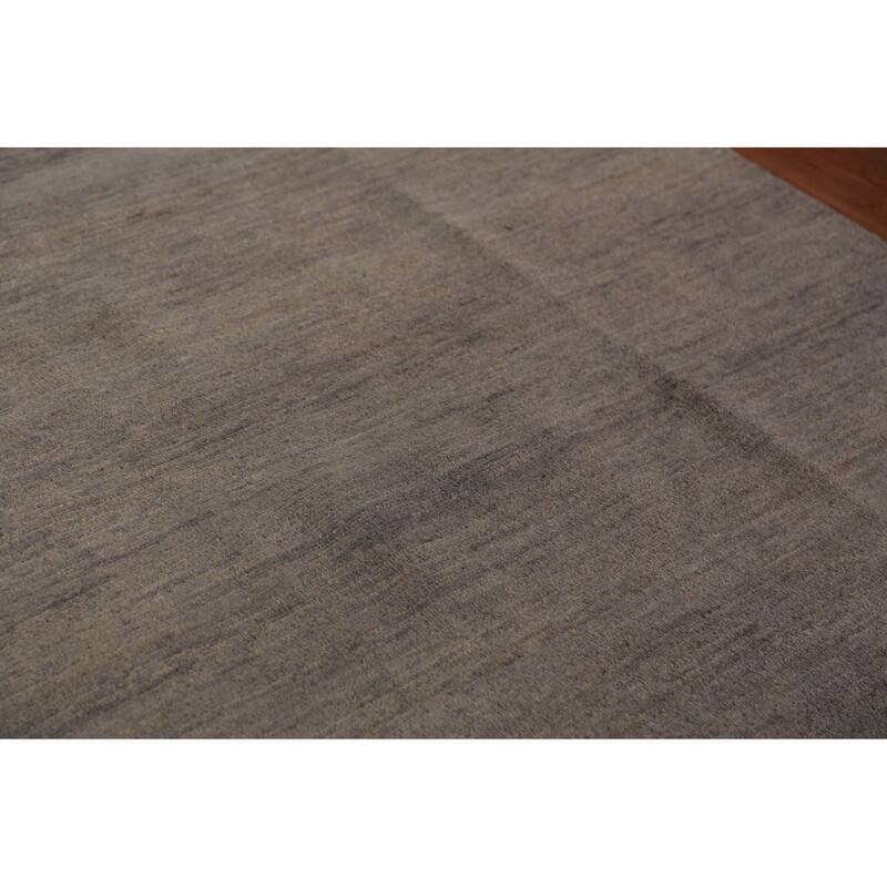 Gray & Beige Gabbeh Modern Area Rug Handmade Wool Carpet - 6'4" x 9'7"