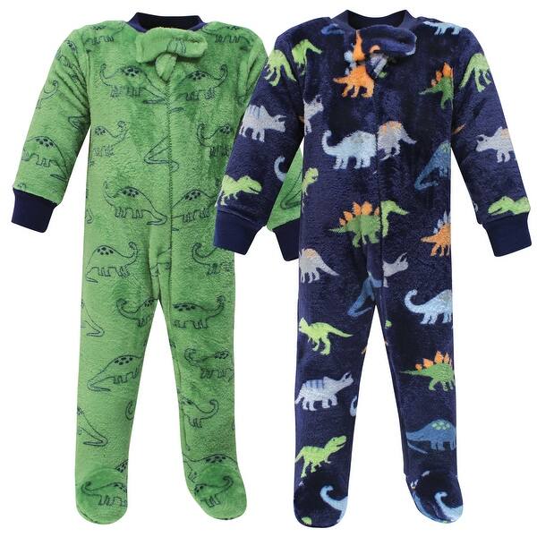 slide 1 of 1, Hudson Baby Infant Boy Plush Sleep and Play, Dinosaurs 0-3 Months - Dinosaurs