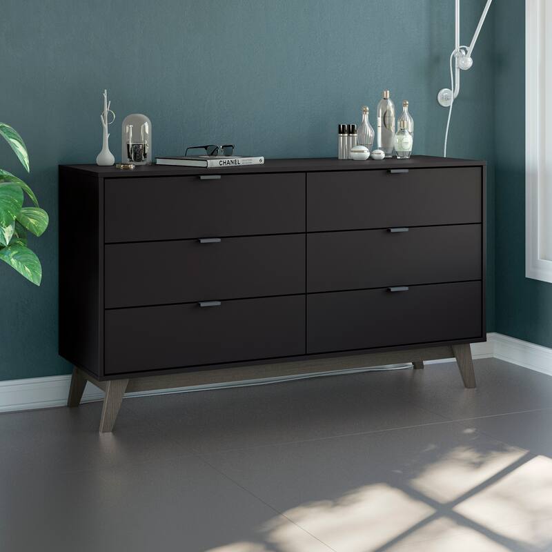 Kappesberg New Hanford 3-Piece Bedroom Set, six (6)-Drawer Dresser & Two (2) 2-Drawer Nightstand