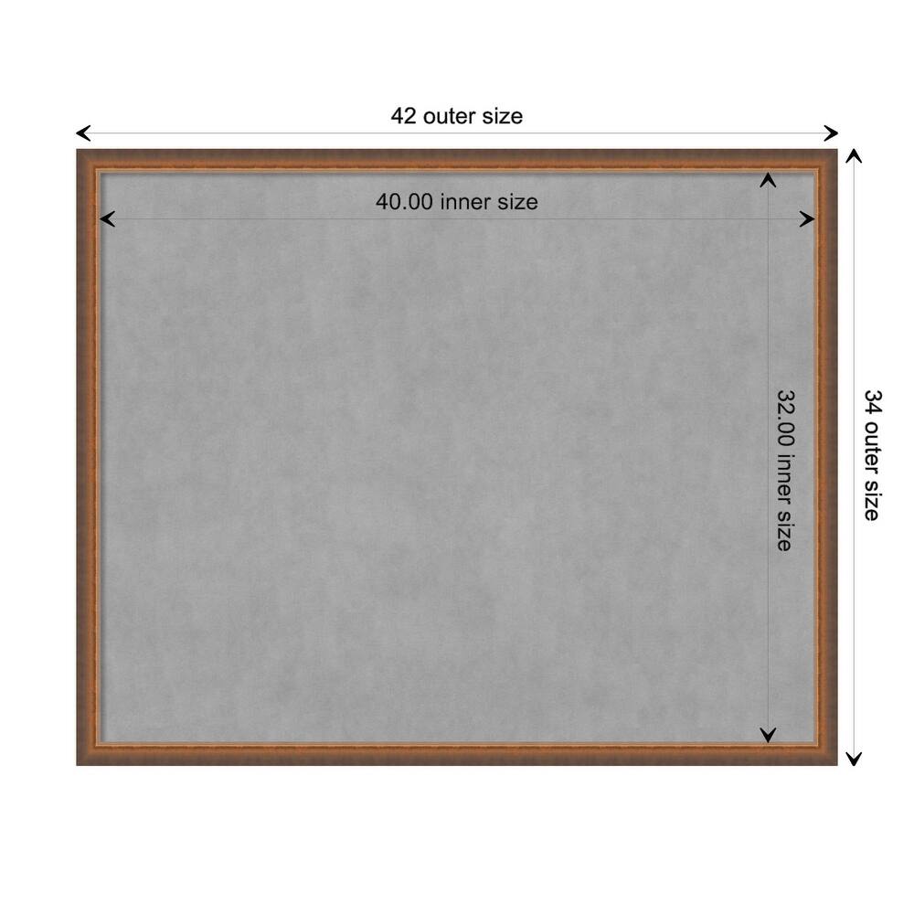 Amanti Art Two Tone Bronze Copper Framed Magnetic Board