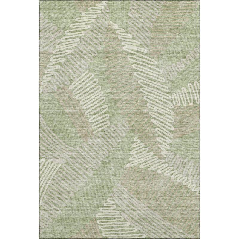 Premium Washable Super Soft Contemporary Leaf Mayfield Rug
