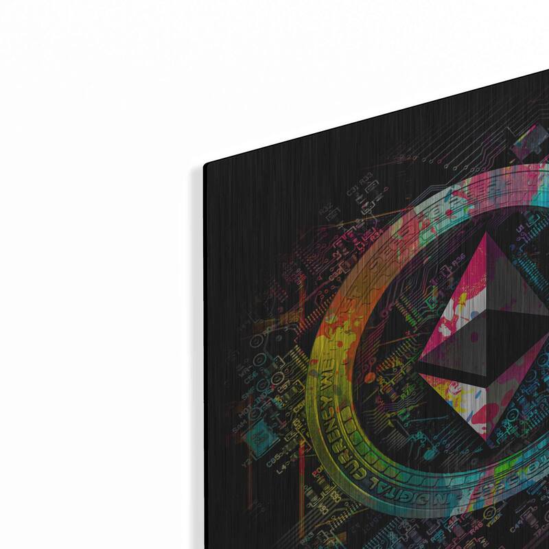 Luxe Metal Art 'Ethereum Crypto Power' by Epic Portfolio Metal Wall Art