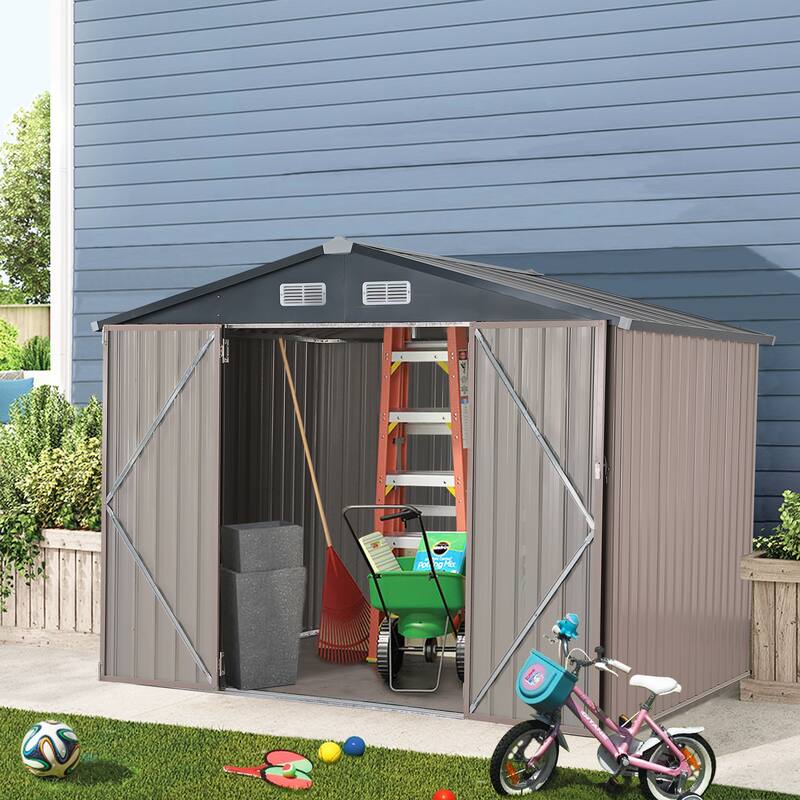 6' x 8' Outdoor Metal Storage Shed