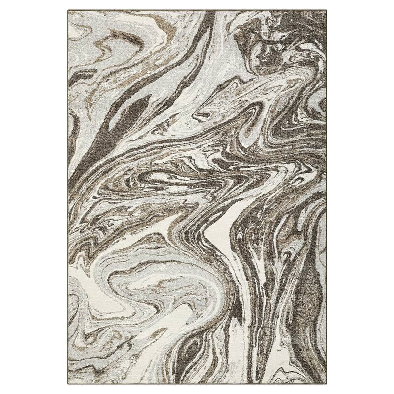 Washable Area Rugs for Living Room, Soft Modern Abstract Rug Non Slip Low Profile Carpets for Bedroom Dining Room