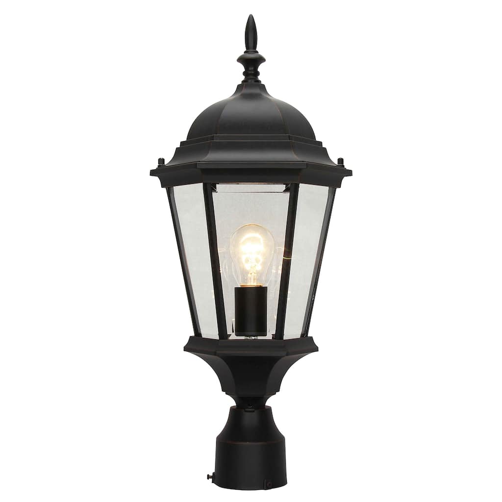1 Light Outdoor Post Lantern in Oil Rubbed Bronze