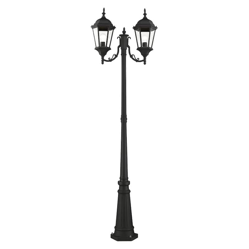 Livex Lighting Hamilton 2 Light 86" Tall Outdoor Multi Head Post Light