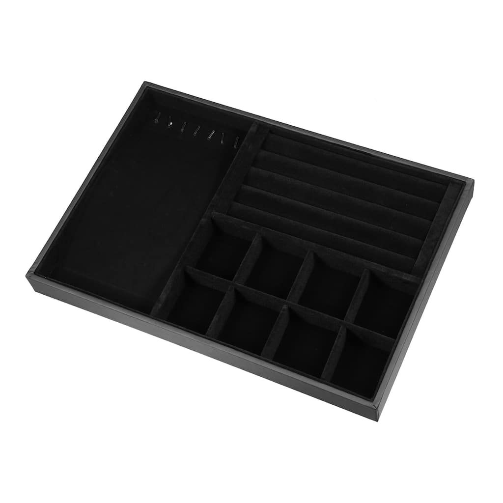 3 in1 Jewelry Tray Stackable Tray Showcase for Rings Earrings Necklace