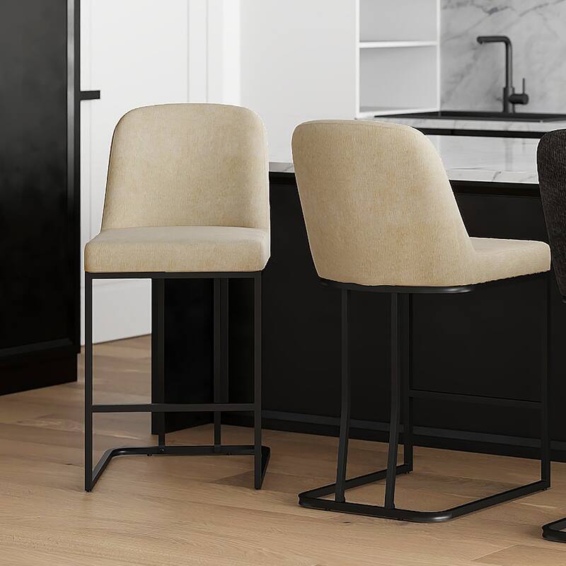 Modern Fabric 26" Counter Stool, Set of 2