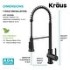 preview thumbnail 107 of 139, Kraus Britt Commercial 3-Function 1-Handle Pulldown Kitchen Faucet