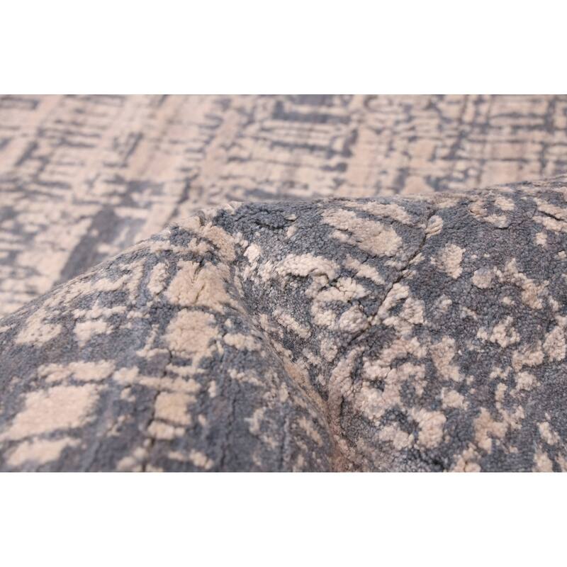 ECARPETGALLERY Hand Loomed Elysian Light Denim Blue Rug - 8'1 x 9'10