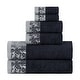 preview thumbnail 28 of 69, Superior Wisteria Cotton Floral Jacquard 6 Piece Bathroom Towel Set