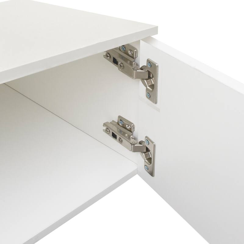 63" Modern TV Stand with Open Shelves & Cabinets for TVs Up to 70"