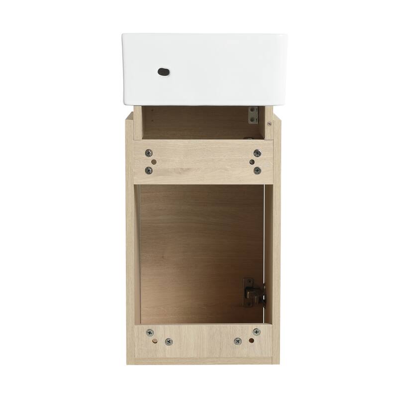 Bathroom Vanity With Sink In 12 Inch, Floating Bathroom Vanity With Soft Close Door