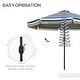 preview thumbnail 37 of 39, Outsunny 9ft Patio Umbrella with Push Button Tilt and Crank, Ruffled Outdoor Market Table Umbrella with Tassles and 8 Ribs