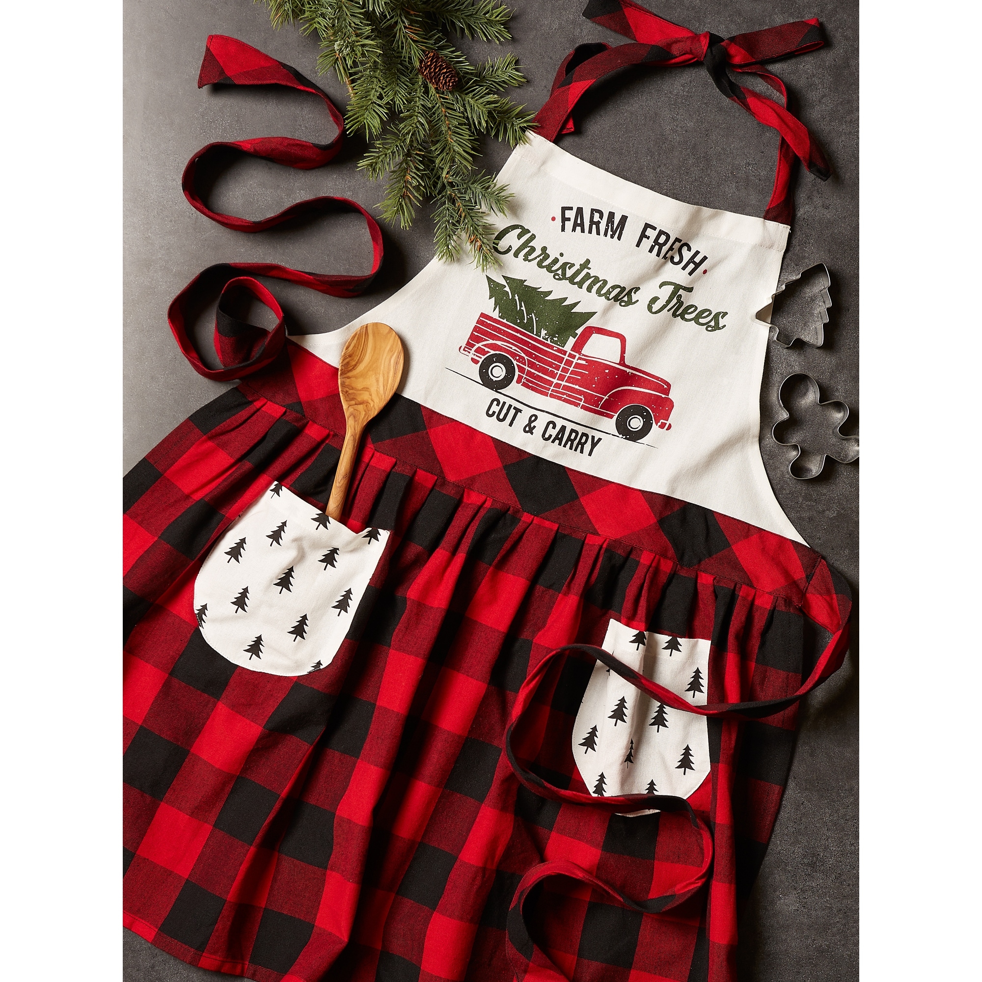 thumbnail image 2 of Jubilee Christmas Charms Apron - 28x32 Inch Cotton Kitchen Apron With Adjustable Straps 2 of 12