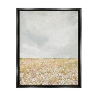 Stupell Cloudy Abstract Meadow Framed Floater Canvas Wall Art Design by ...