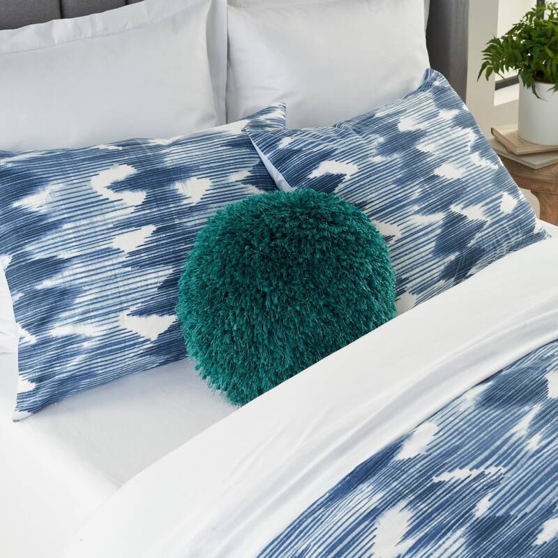 Mina Victory Shag Solid Throw Pillow