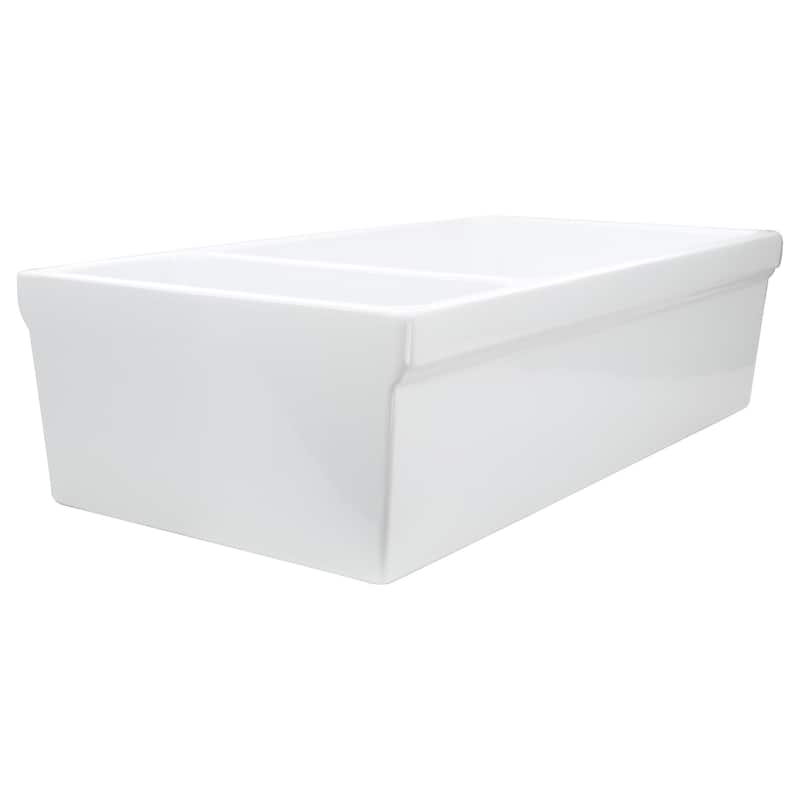 Highpoint Collection Fireclay Reversible Double Bowl Farmsink - 35.5 x 19.75 x 9.75