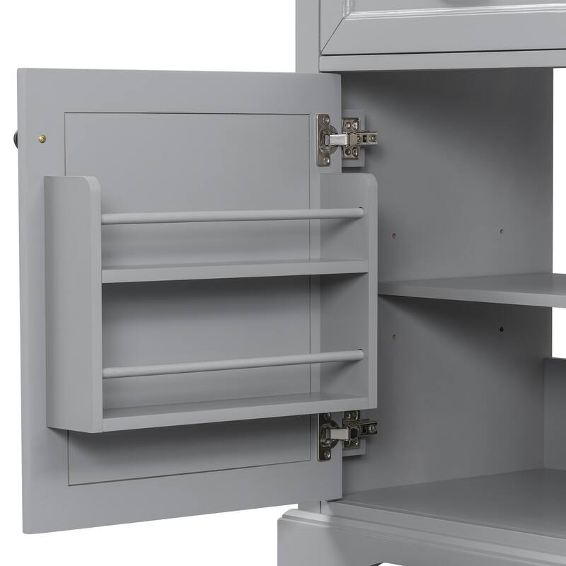 Roomfitters 36" Bathroom Vanity with Ceramic Sink, 2 Tip-out Drawers and Smart Storage Organizer