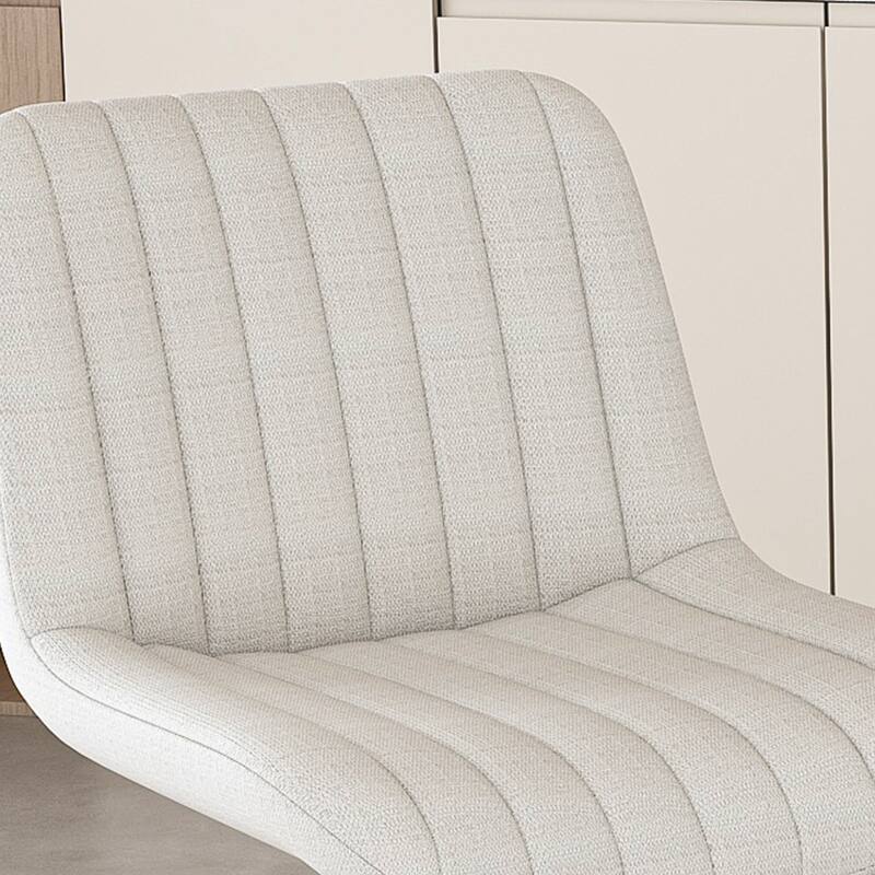 Swivel Bar Stools with Adjustable Height (35.03-43.7 Inches), Backrest, and Soft Knit Fabric - (Set of 2)