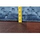 preview thumbnail 13 of 13, Navy Blue Silk Modern Oriental Area Rug Hand-knotted Bedroom Carpet - 1'10" x 2'11"