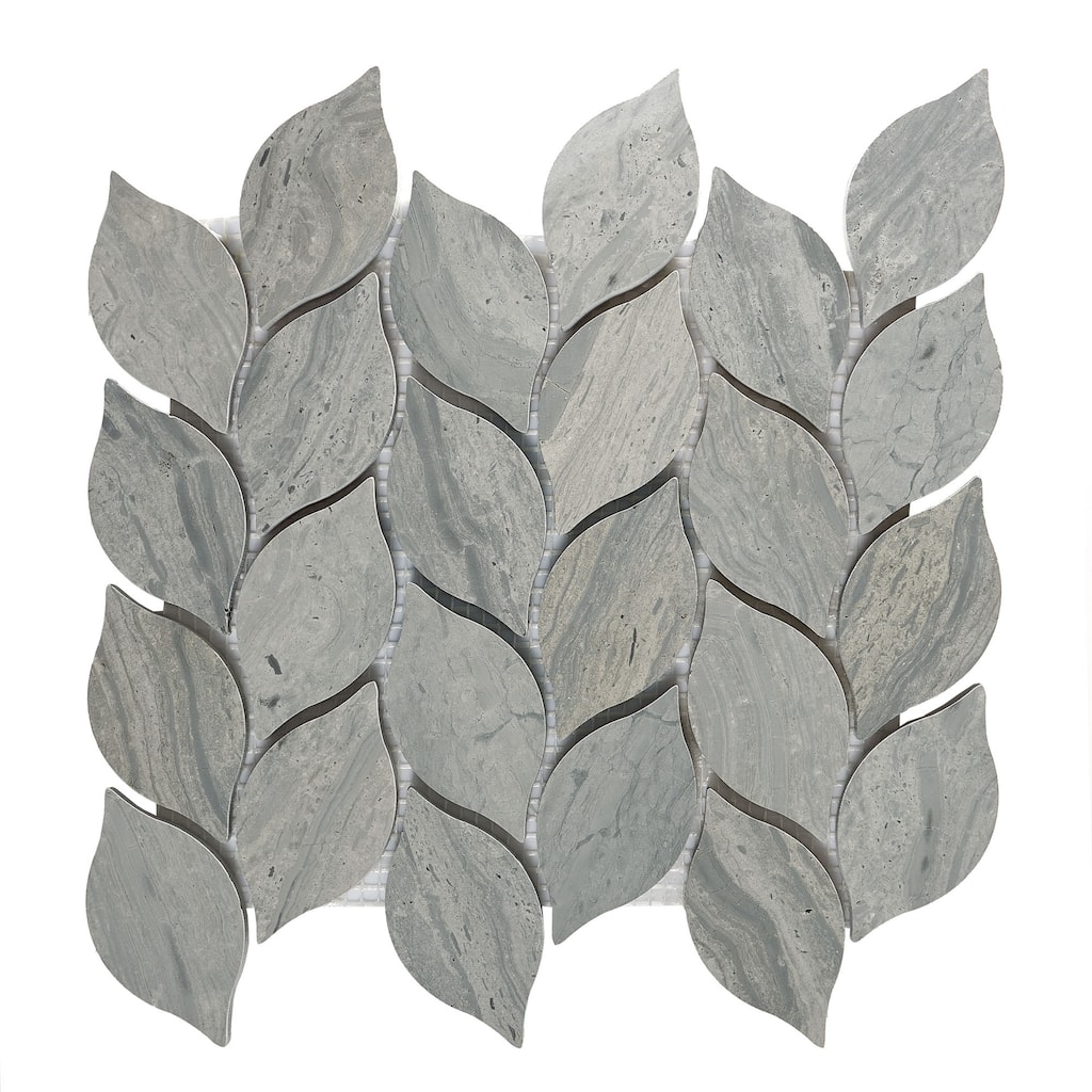 Marinewood Marble Leaf Honed Mosaic Tile