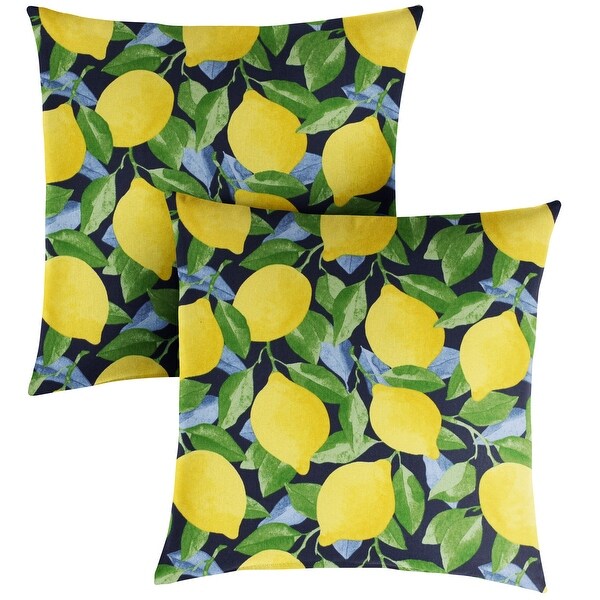 lemon print pillows