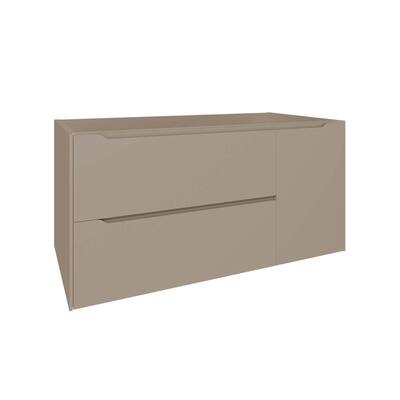 Contemporary DAX Cenit Single Vanity Cabinet, 40 Inches, 2 Drawers, 1 Door, in Matt Mist Finish