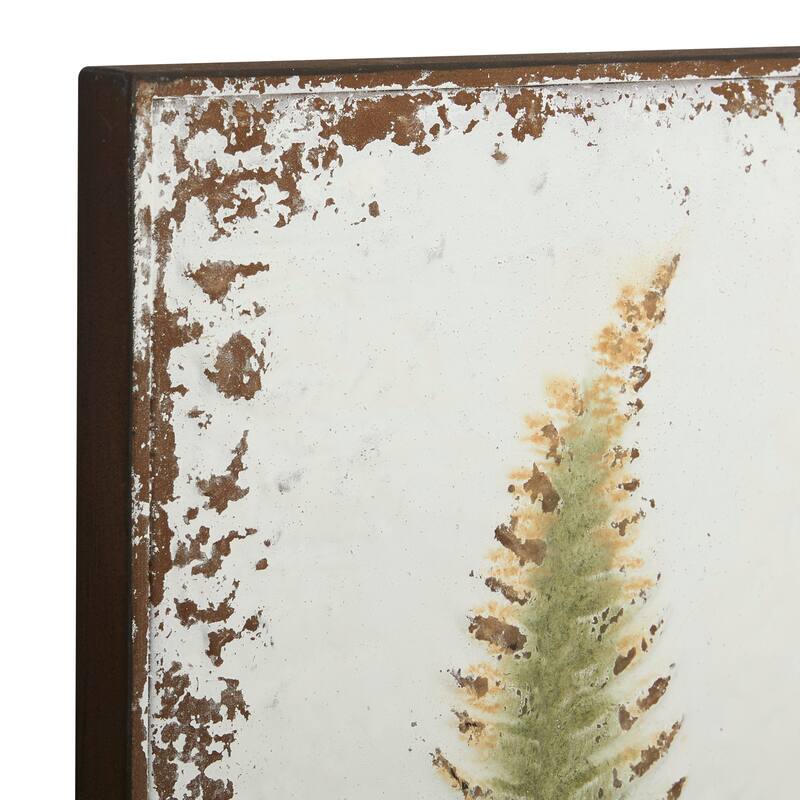 Metal Leaf Wall Decor - Set of 2 White - Roche River Decor