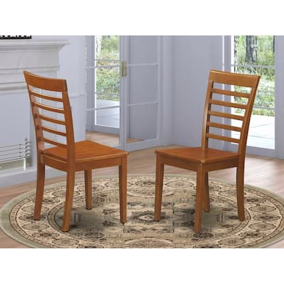 Dining Chairs Set of 2 - Solid Wood Seat with Buttermilk Cherry Finish, 37 Inch High Accent Chairs - 17