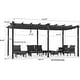 preview thumbnail 21 of 47, PURPLE LEAF Gazebo Outdoor Retractable Modern Large Size Pergola w Lights