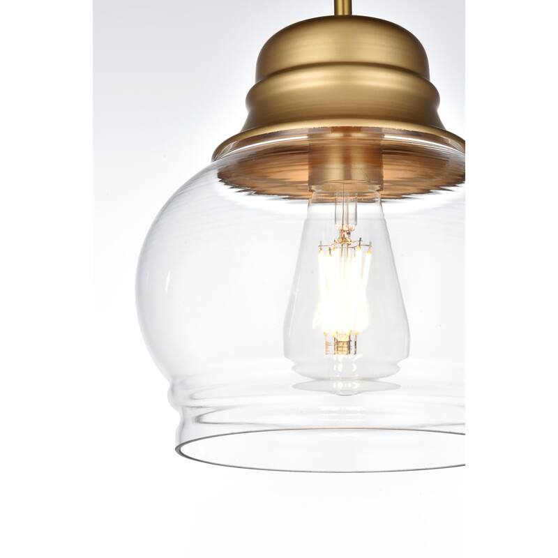 1-Light Pendant with 8 inch Clear Glass