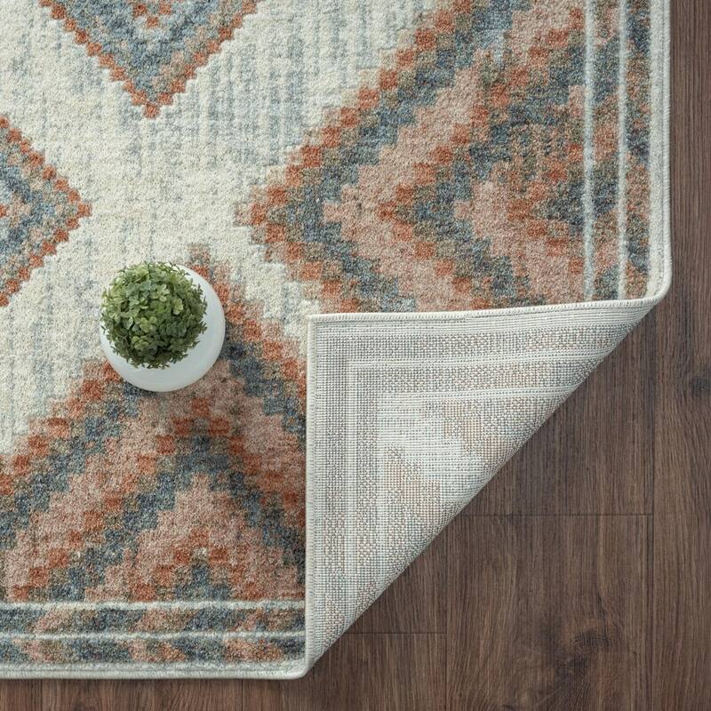 Luxe Weavers Multicolor Modern Geometric Area Rug for Living Room