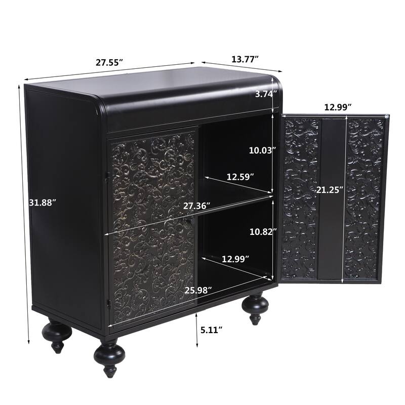 Art Accent Cabinet With 2 Doors, Sideboard Buffet Cabinet with Storage