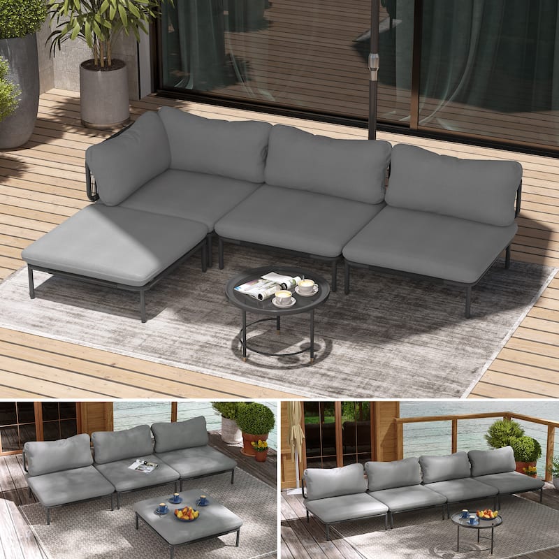 VredHom Outdoor Sectional Sofa Patio Furniture Sets
