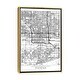 preview thumbnail 8 of 10, iCanvas "Phoenix Minimal Urban Blueprint Map" by Hubert Roguski Framed Gold - 26x18