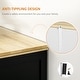 preview thumbnail 15 of 15, HOMCOM Modern Sideboard with Drawers, Buffet Cabinet with Storage Cabinets, Rubberwood Top and Adjustable Shelves, White