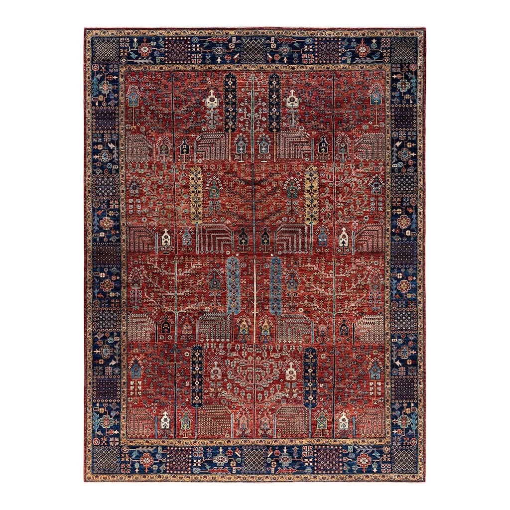 Serapi One-of-a-Kind Hand-Knotted Area Rug - Red, 9' 0" x 12' 0" - 9' 0" x 12' 0"