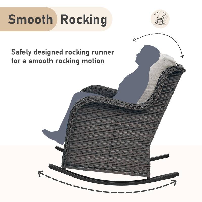 Outdoor Rocking Chair Rattan Rocker Chairs