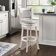 preview thumbnail 10 of 49, Verona Panel Back Linen Swivel 29-inch High Back Bar Stool by iNSPIRE Q Classic