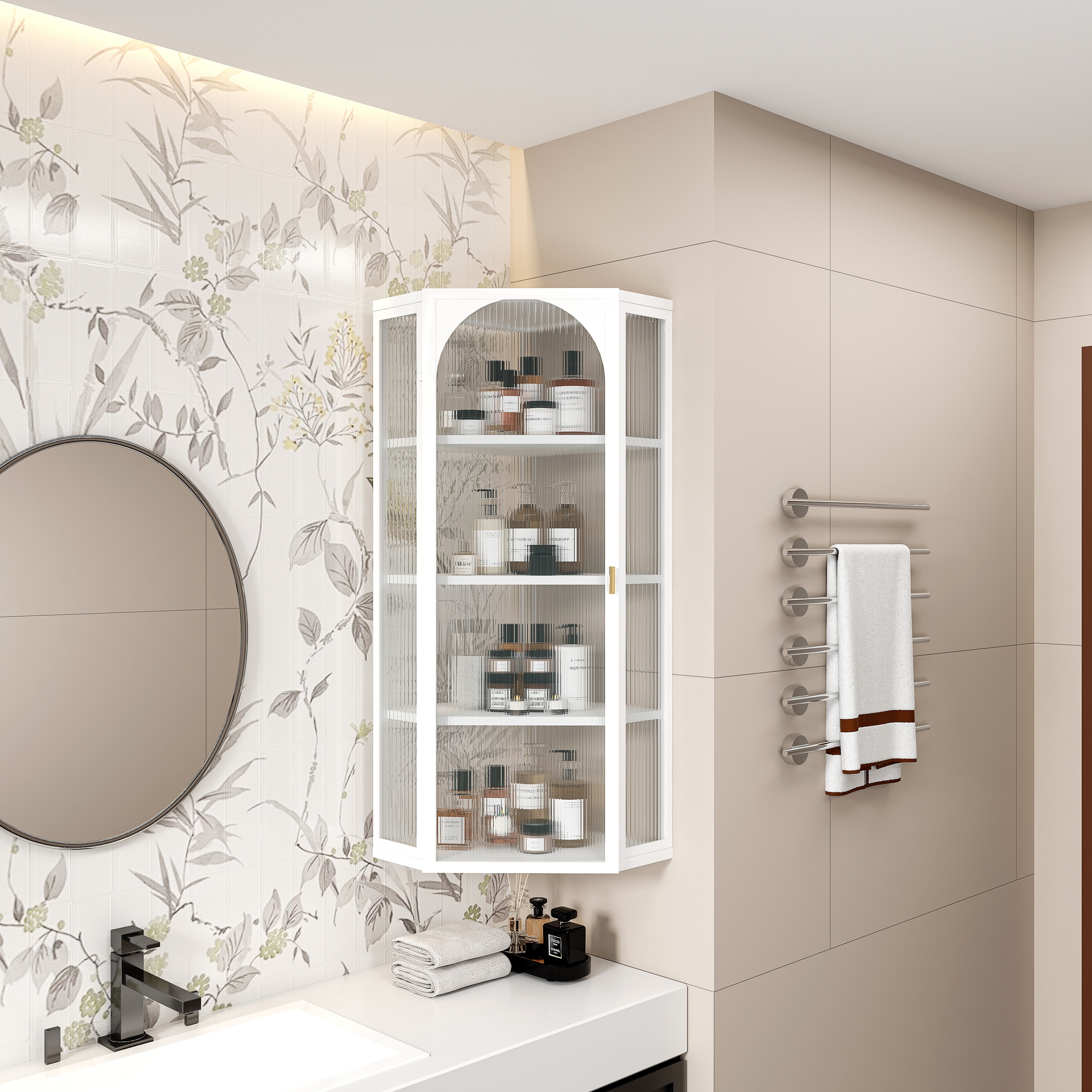 Wall mounted corner cabinet living room deals