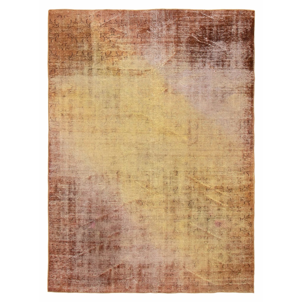 ECARPETGALLERY Hand-knotted Color Transition Brown Wool Rug - 5'10 x 8'0