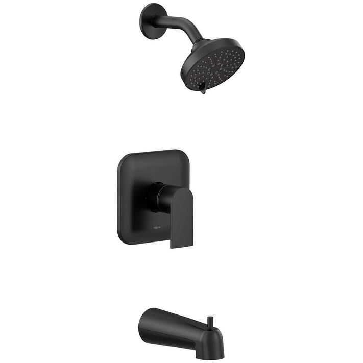 Moen Genta LX Tub and Shower Trim Package with 1.75 GPM Multi Function - Matte Black