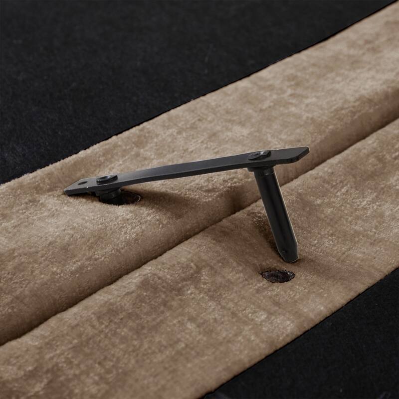 107.8" Chenille Sectional Sofa with Movable Ottoman