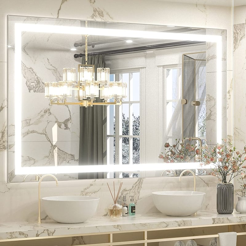TETOTE LED Bathroom Vanity Wall Mirror, Dimmable and Anti-Fog