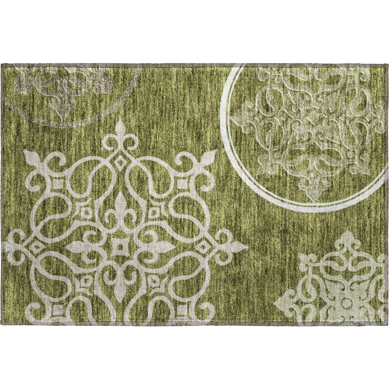 Premium Washable Super Soft Transitional Scroll Mayfield Rug
