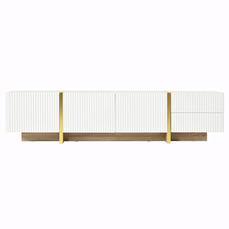 Luxury Fluted TV Stand for TVs Up to 80''